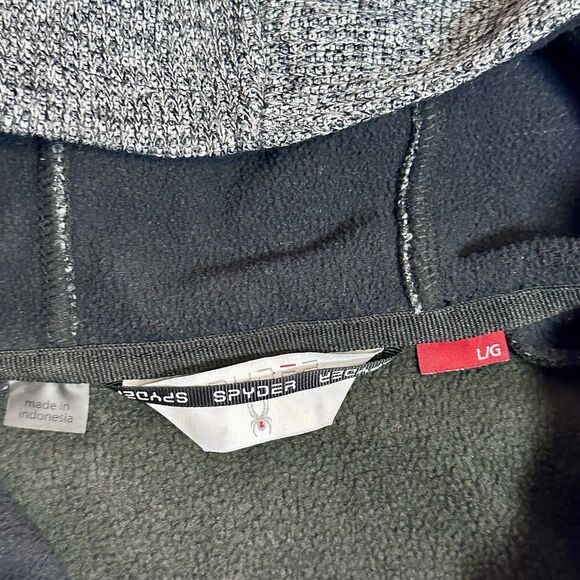 Spyder Jacket Womens M Black Cara Hoodie Full Zip Pockets Thermal Knit Outdoors - Picture 3 of 9